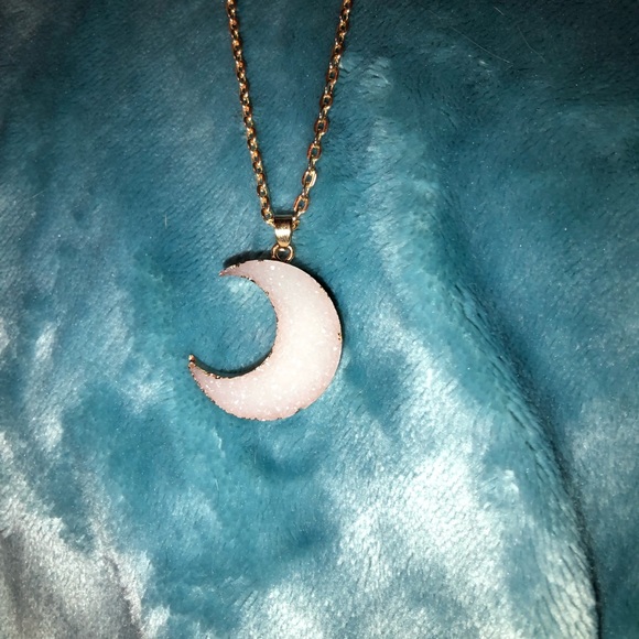 Druzy Moon Necklaces - Picture 3 of 6